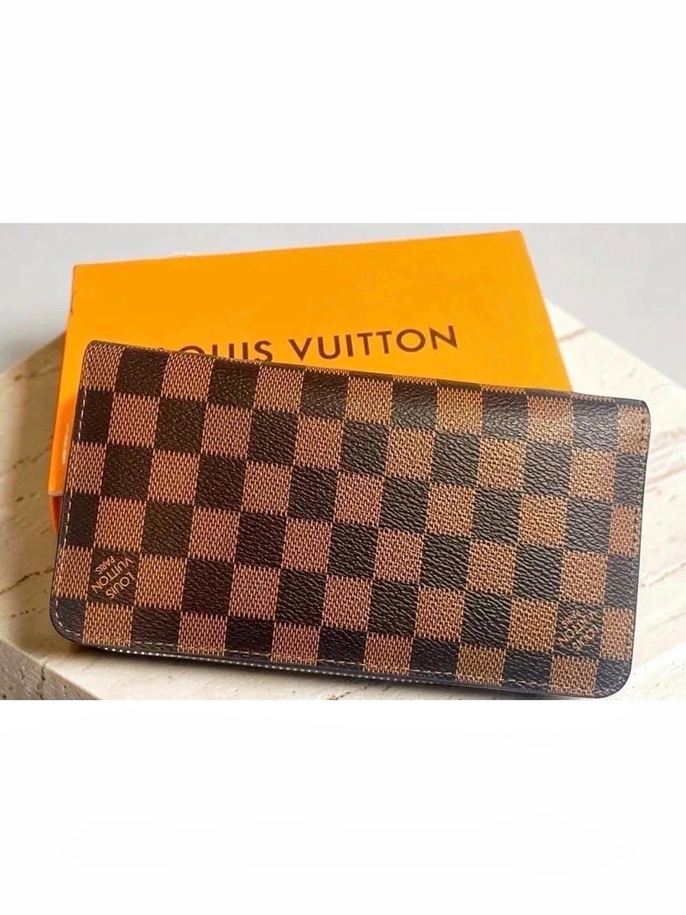 Louis Vuitton Zippy Wallet Damier Ebene Brown